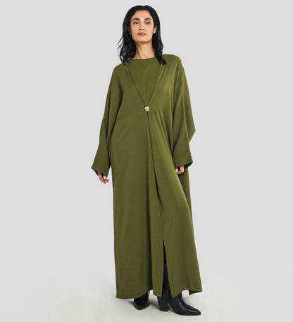 Aidah Kaftan in Moss