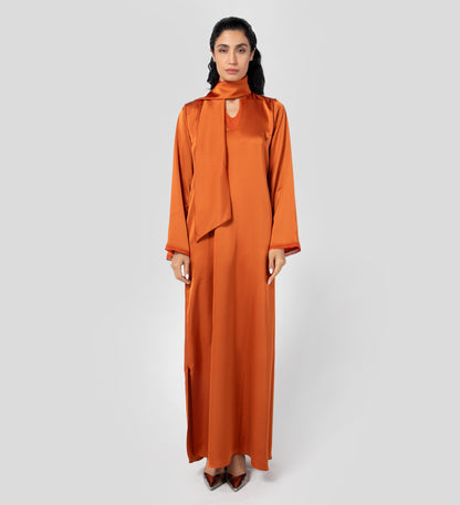 Dalia Dress in Rust