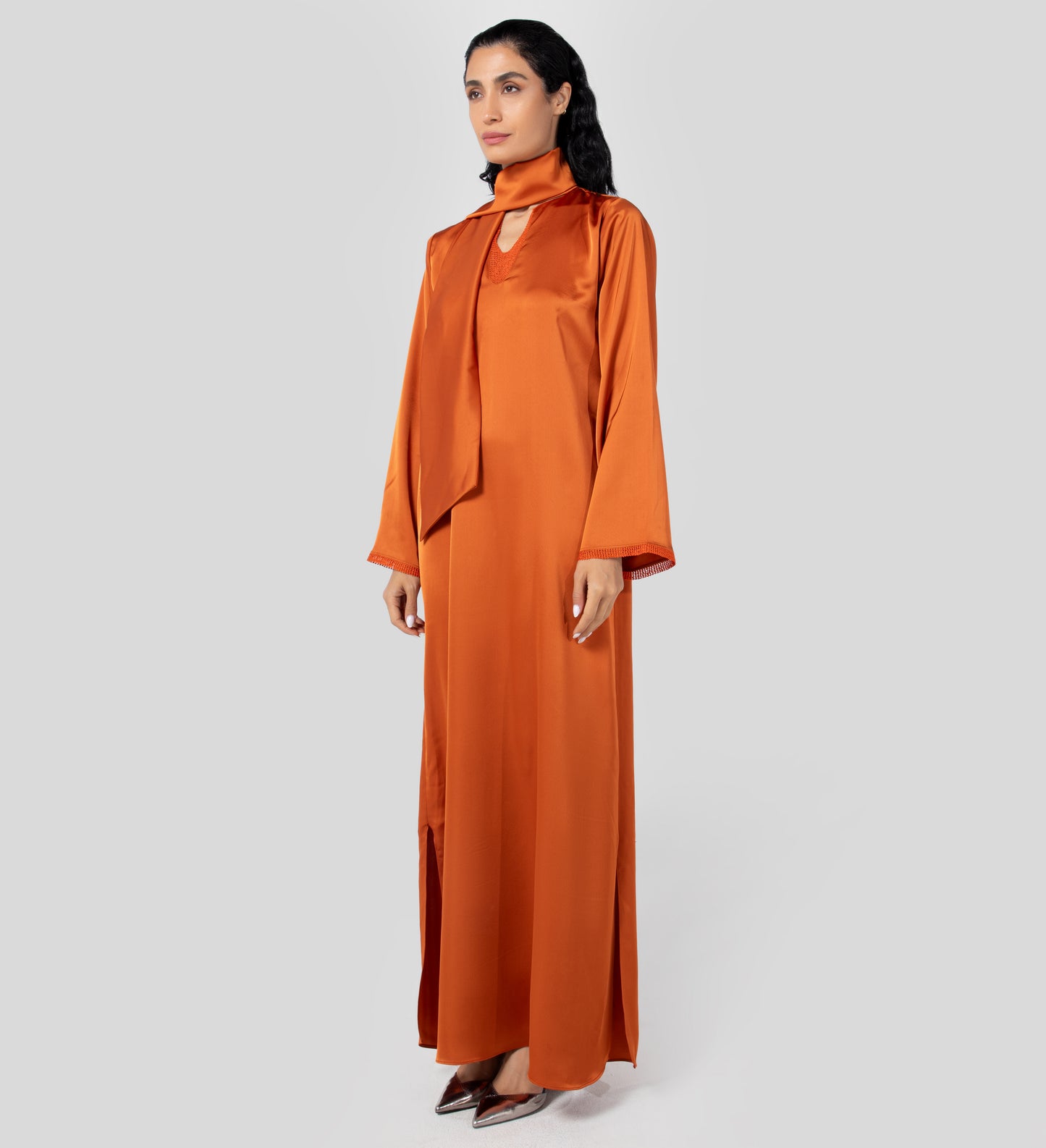 Dalia Dress in Rust