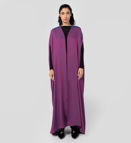 Emira Cape Abaya in Magenta