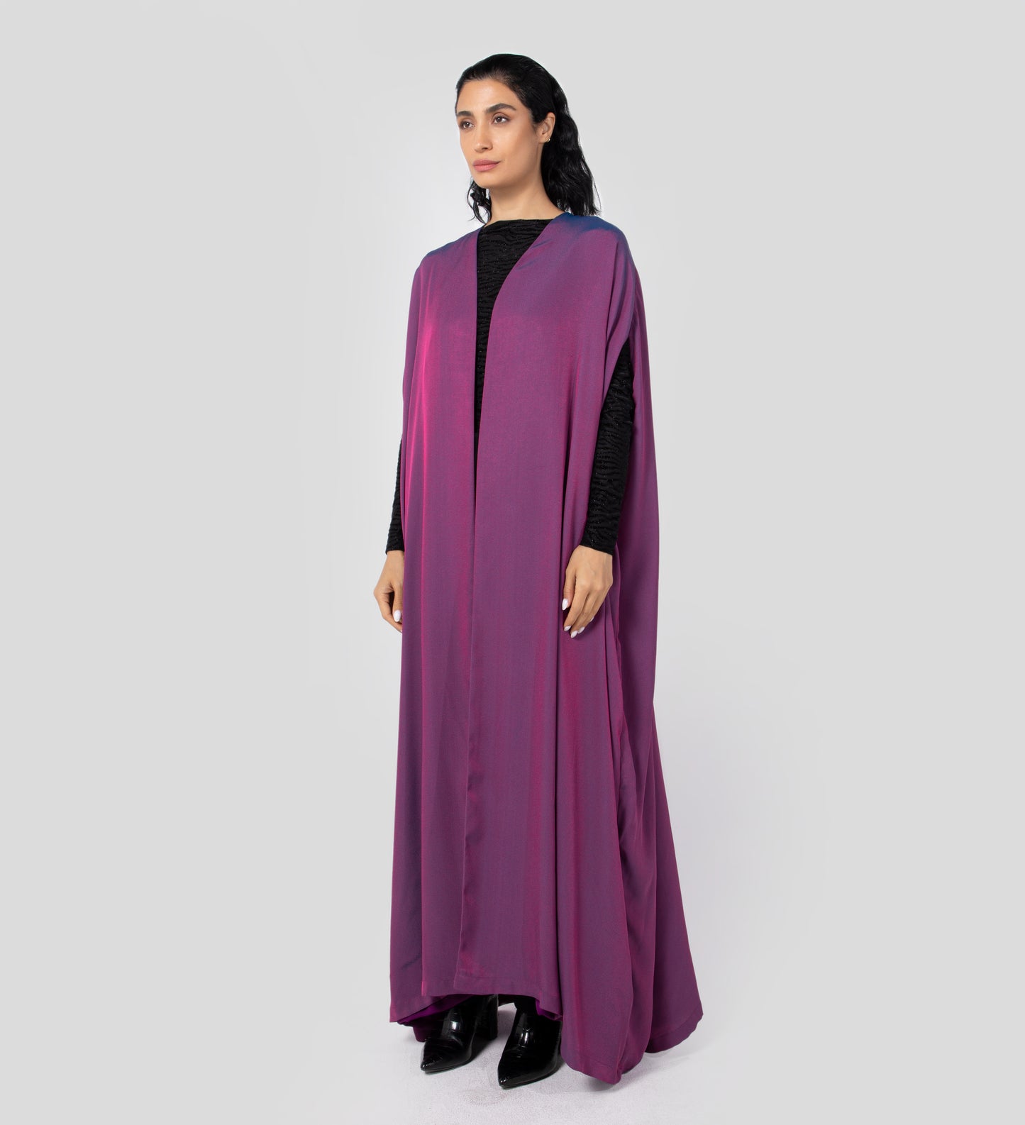 Emira Cape Abaya in Magenta