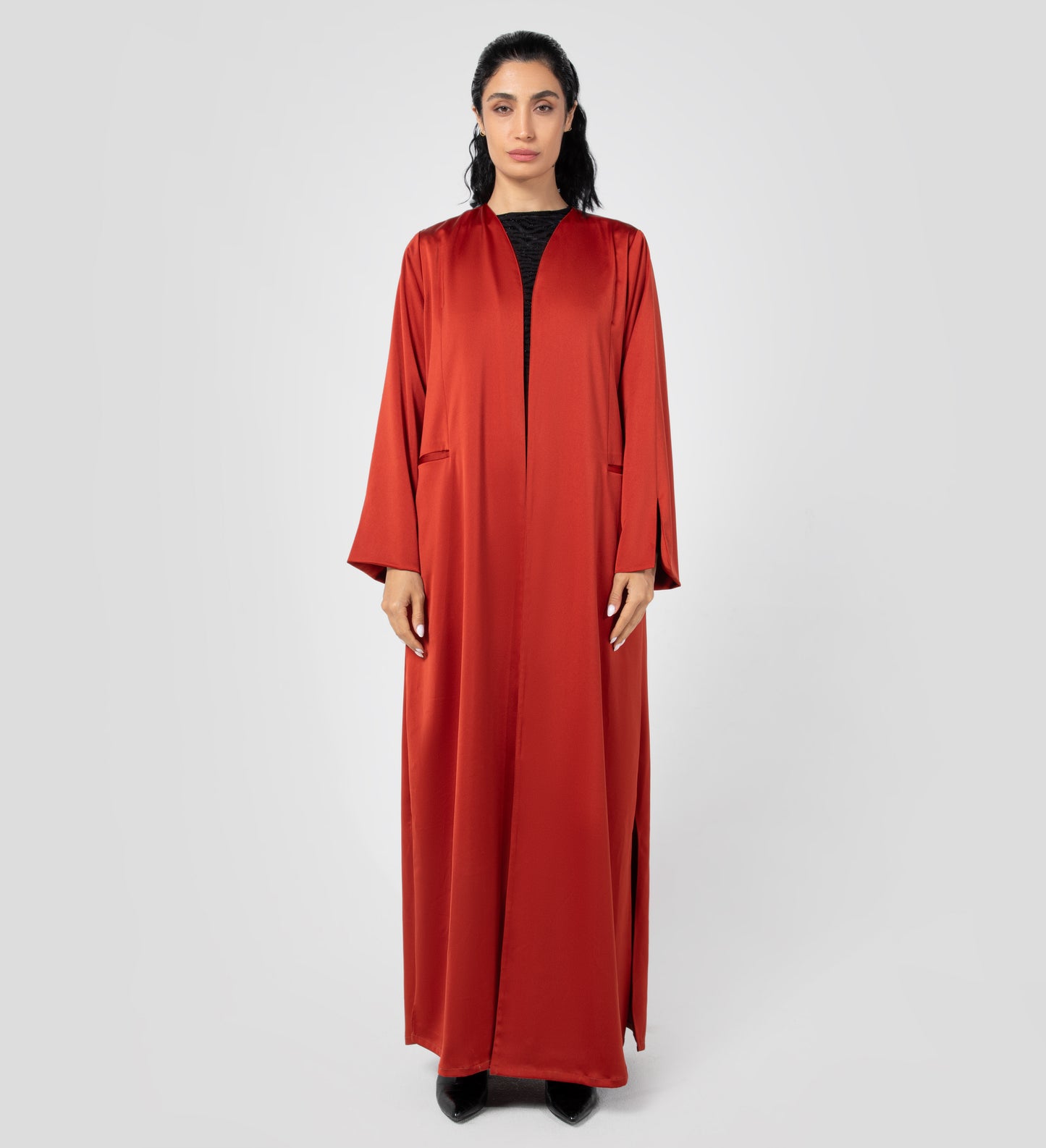 Elham Abaya in Crimson