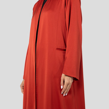 Elham Abaya in Crimson