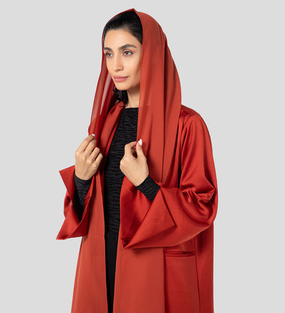 Elham Abaya in Crimson